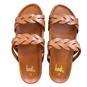 NWB Beek Leather Motmot Women's Sandals Cognac Size 8